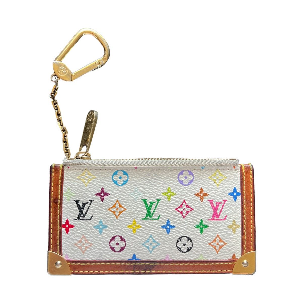 Louis Vuitton Key Pouch Monogram Multicolor White/Multicolor