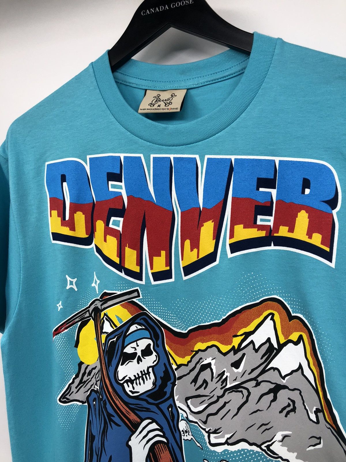Other Brand X Studio Denver Skull Basketball Blue T-Shirt Size US M / EU 48-50 / 2 - 3 Thumbnail