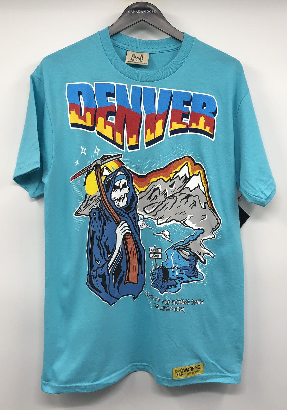 Other Brand X Studio Denver Skull Basketball Blue T-Shirt Size US M / EU 48-50 / 2 - 9 Thumbnail