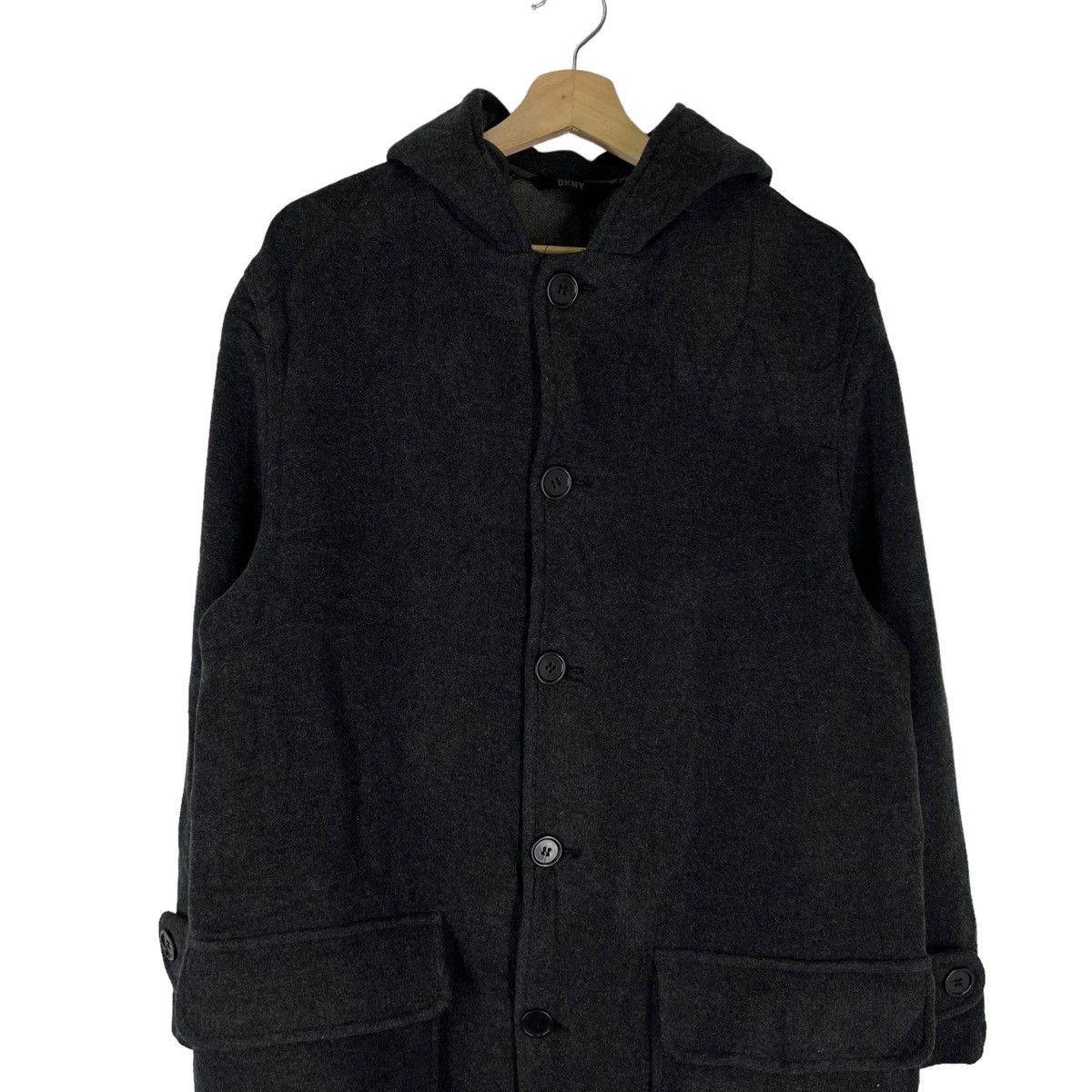 Vintage ICONIC BLACK VINTAGE WOOL JACKET DKNY JAPAN ISSEY MIYAKE Size US M / EU 48-50 / 2 - 3 Thumbnail