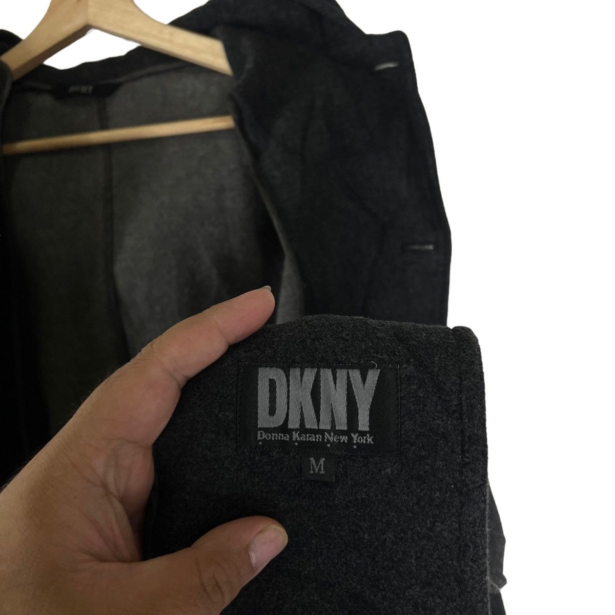 Vintage ICONIC BLACK VINTAGE WOOL JACKET DKNY JAPAN ISSEY MIYAKE Size US M / EU 48-50 / 2 - 11 Thumbnail