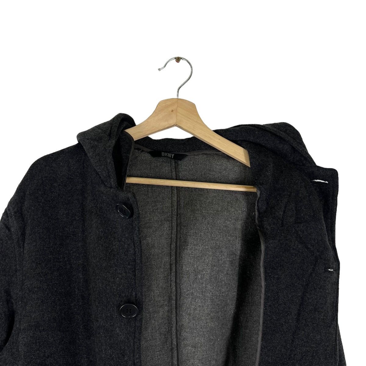 Vintage ICONIC BLACK VINTAGE WOOL JACKET DKNY JAPAN ISSEY MIYAKE Size US M / EU 48-50 / 2 - 10 Thumbnail