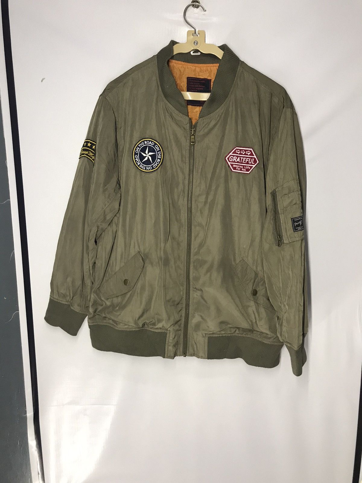 Japanese Brand Private pause Flight zipper jacket with patches Size US L / EU 52-54 / 3 - 8 Thumbnail