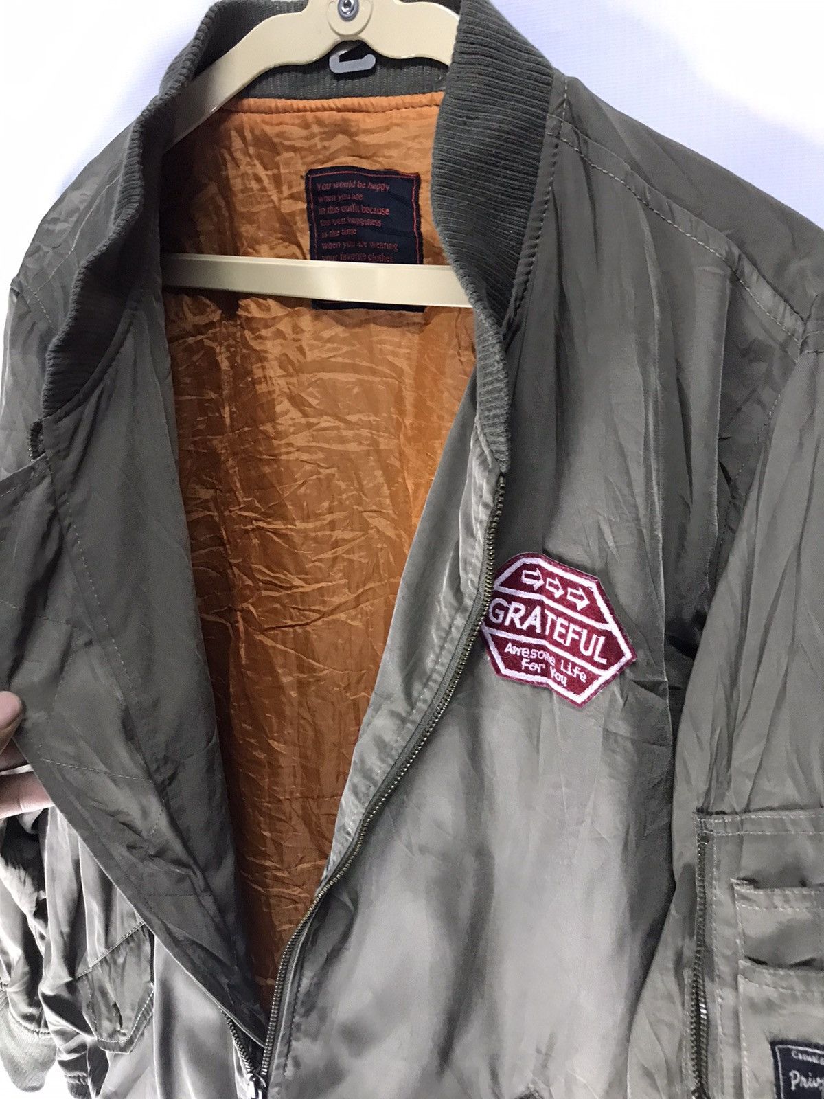 Japanese Brand Private pause Flight zipper jacket with patches Size US L / EU 52-54 / 3 - 6 Thumbnail