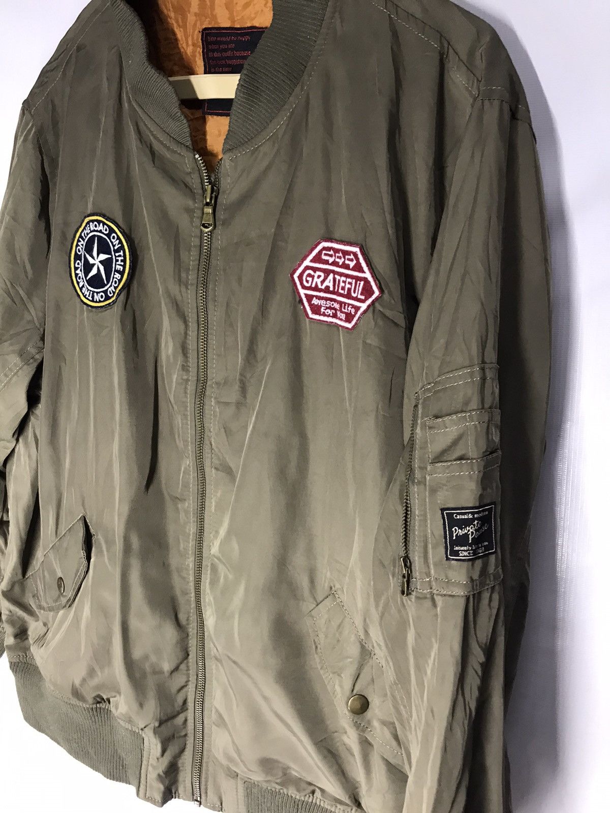 Japanese Brand Private pause Flight zipper jacket with patches Size US L / EU 52-54 / 3 - 3 Thumbnail