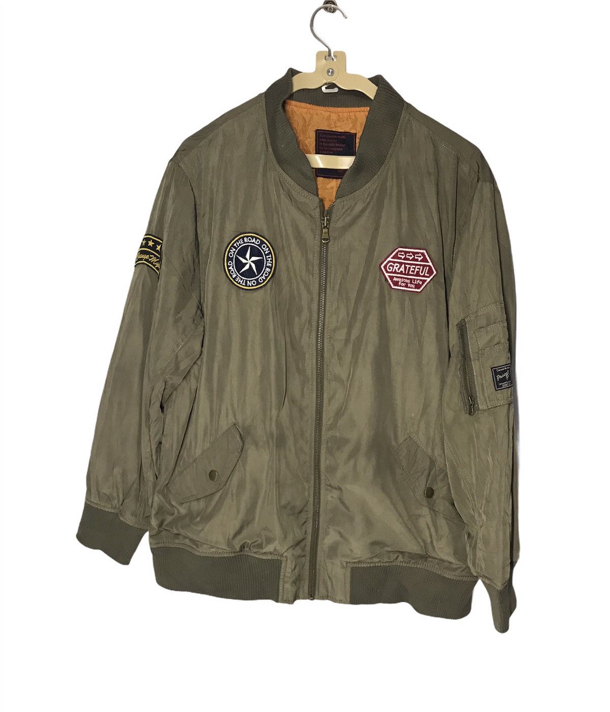Japanese Brand Private pause Flight zipper jacket with patches Size US L / EU 52-54 / 3 - 1 Thumbnail