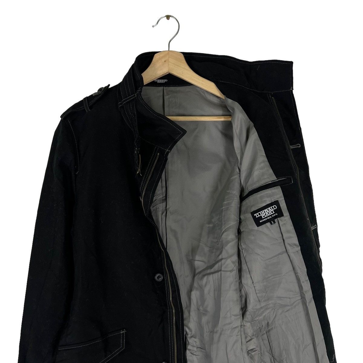 Japanese Brand VINTAGE LONG JACKET PARACHUTE TORNADO MART ISSEY MIYAKE Size US L / EU 52-54 / 3 - 11 Thumbnail
