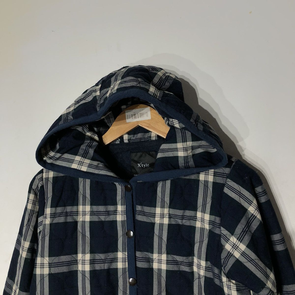 Japanese Brand QUILTED TARTAN DESIGN BUTTON JACKET X'TYLE Size US L / EU 52-54 / 3 - 5 Thumbnail
