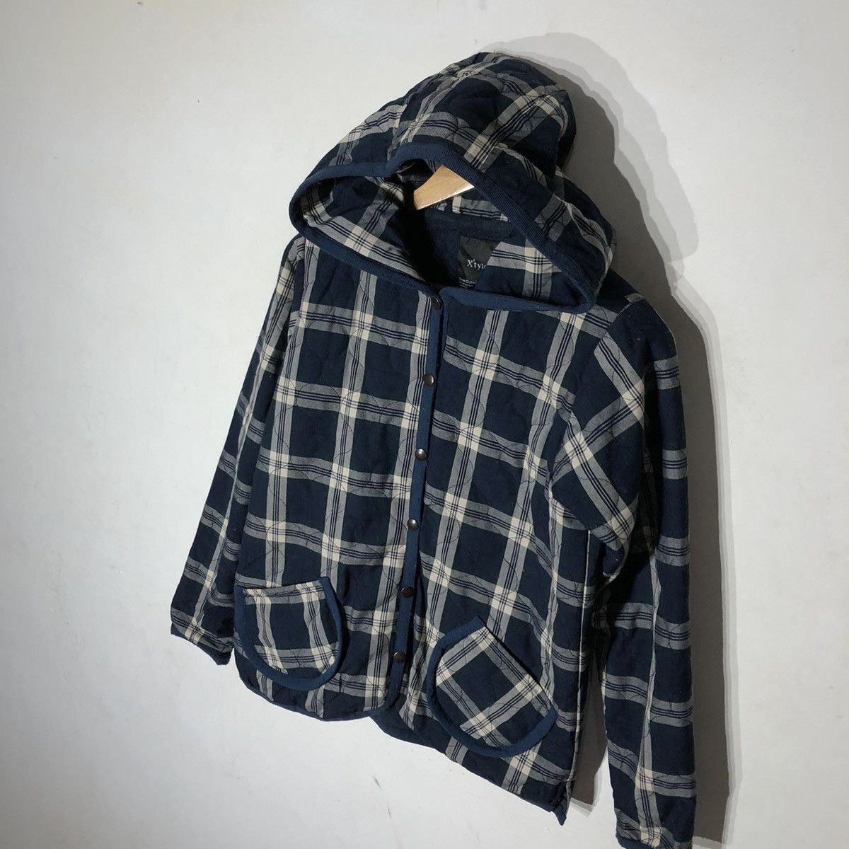 Japanese Brand QUILTED TARTAN DESIGN BUTTON JACKET X'TYLE Size US L / EU 52-54 / 3 - 4 Thumbnail