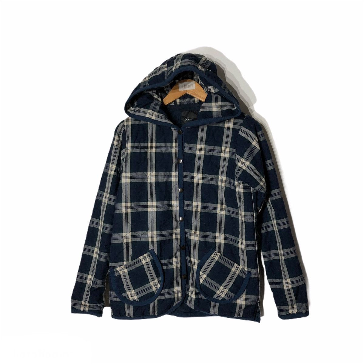 Japanese Brand QUILTED TARTAN DESIGN BUTTON JACKET X'TYLE Size US L / EU 52-54 / 3 - 1 Thumbnail