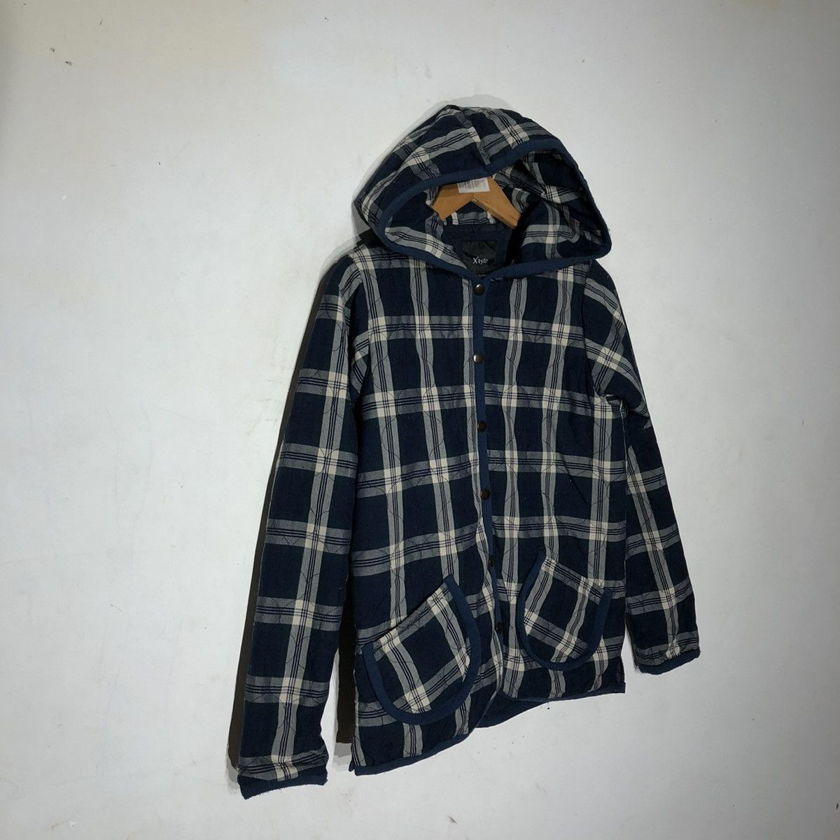 Japanese Brand QUILTED TARTAN DESIGN BUTTON JACKET X'TYLE Size US L / EU 52-54 / 3 - 3 Thumbnail