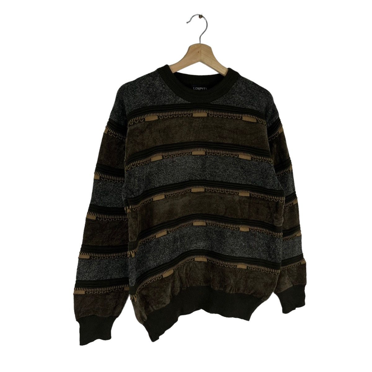 Japanese Brand VINTAGE KNIT SWEATSHIRT NAVAJO DESIGN LONPITI ISSEY MIYAKE Size US M / EU 48-50 / 2 - 3 Thumbnail