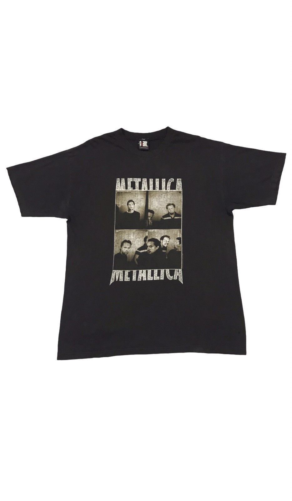 image of Band Tees x Metallica Vintage Distressed Metallica Promo Tour T-Shirt in Black, Men's (Size 2XL)