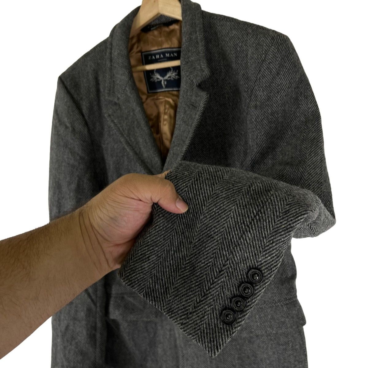 Vintage VINTAGE ZARA MAN DOUBLE BREAST WOOL JACKET Size US M / EU 48-50 / 2 - 6 Thumbnail