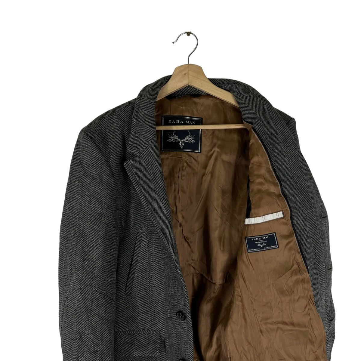 Vintage VINTAGE ZARA MAN DOUBLE BREAST WOOL JACKET Size US M / EU 48-50 / 2 - 11 Thumbnail