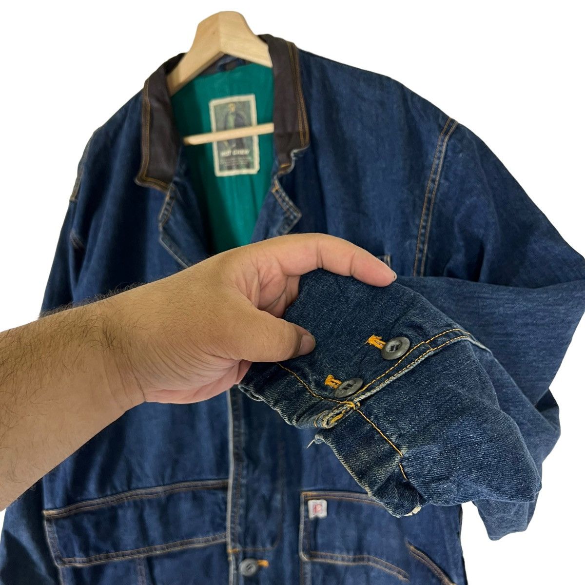 Japanese Brand × Vintage VINTAGE RIOT RIOT HIKORY CHORE JACKET HOT CREW CARGO POCKET Size US L / EU 52-54 / 3 - 7 Thumbnail