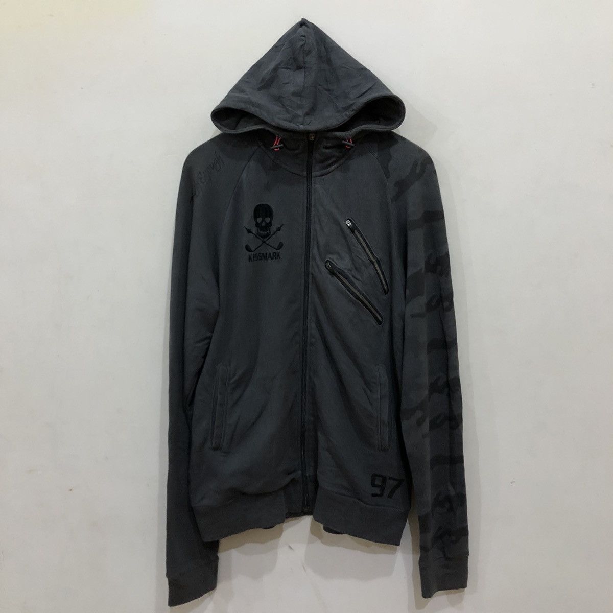 Japanese Brand 🔥VINTAGE SKELETON BIG LOGO ZIPPER JACKET PUNK KISSMARK Size US L / EU 52-54 / 3 - 2 Thumbnail