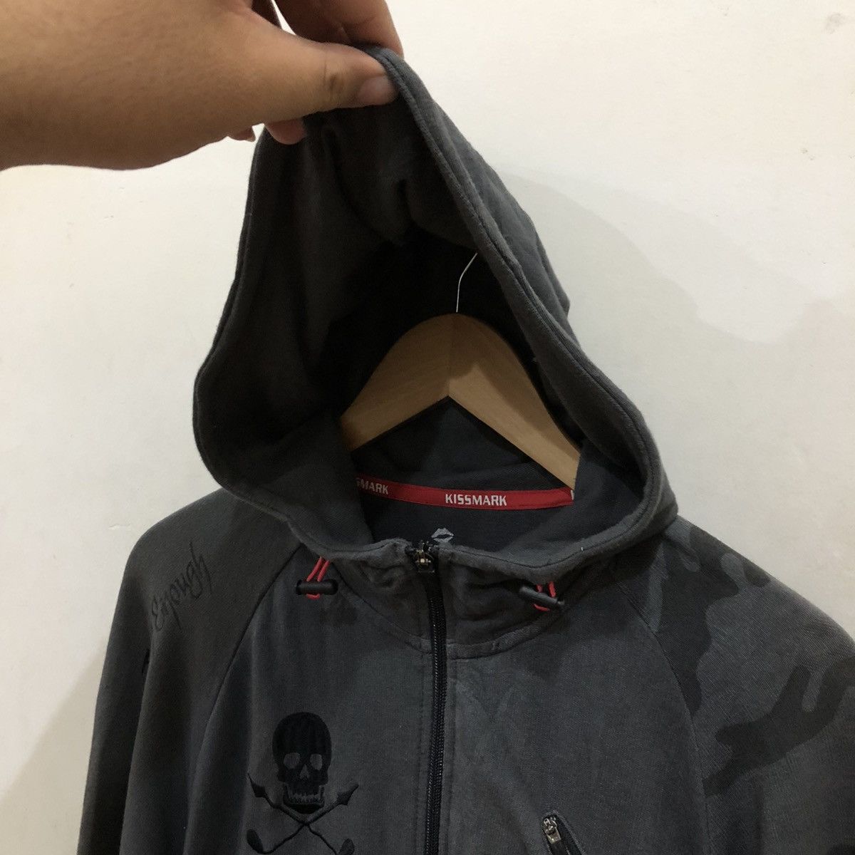 Japanese Brand 🔥VINTAGE SKELETON BIG LOGO ZIPPER JACKET PUNK KISSMARK Size US L / EU 52-54 / 3 - 7 Thumbnail