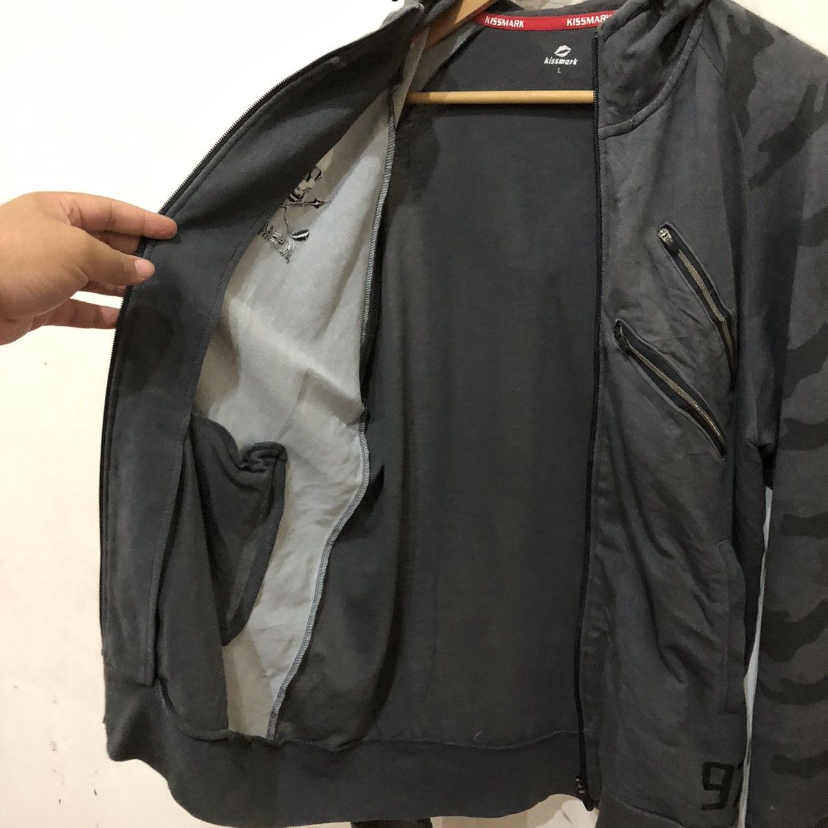 Japanese Brand 🔥VINTAGE SKELETON BIG LOGO ZIPPER JACKET PUNK KISSMARK Size US L / EU 52-54 / 3 - 13 Thumbnail