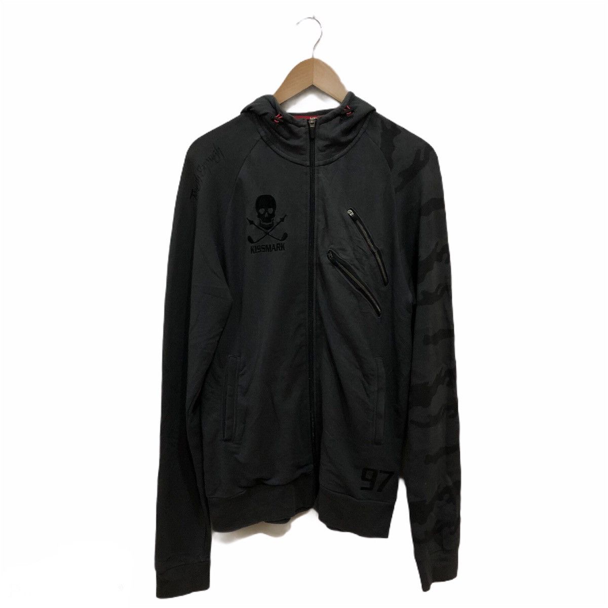 Japanese Brand 🔥VINTAGE SKELETON BIG LOGO ZIPPER JACKET PUNK KISSMARK Size US L / EU 52-54 / 3 - 1 Thumbnail