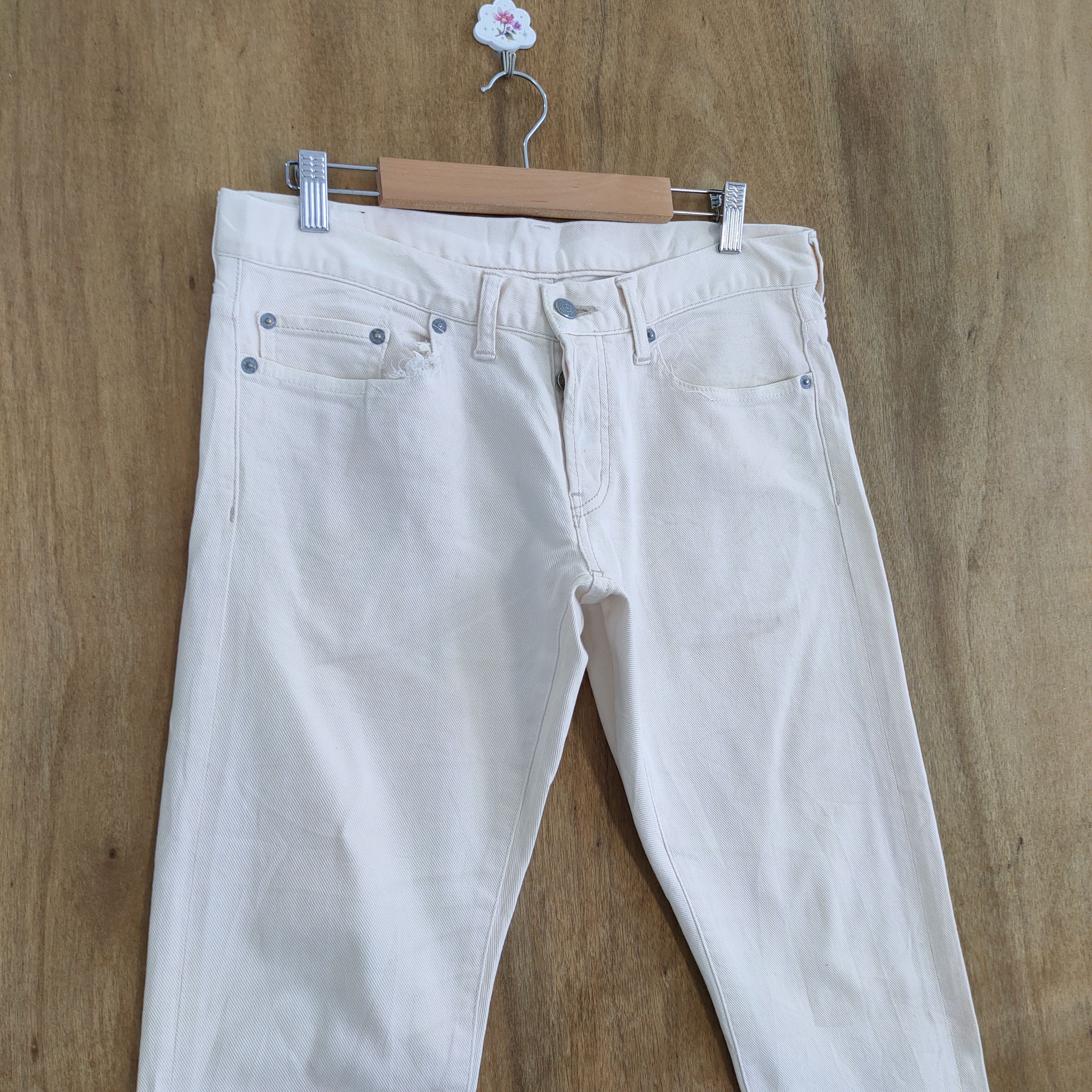 Hysteric Glamour VINTAGE HYSTERIC GLAMOUR SKINNY FADED WHITE JEANS PANTS Size US 32 / EU 48 - 6 Thumbnail