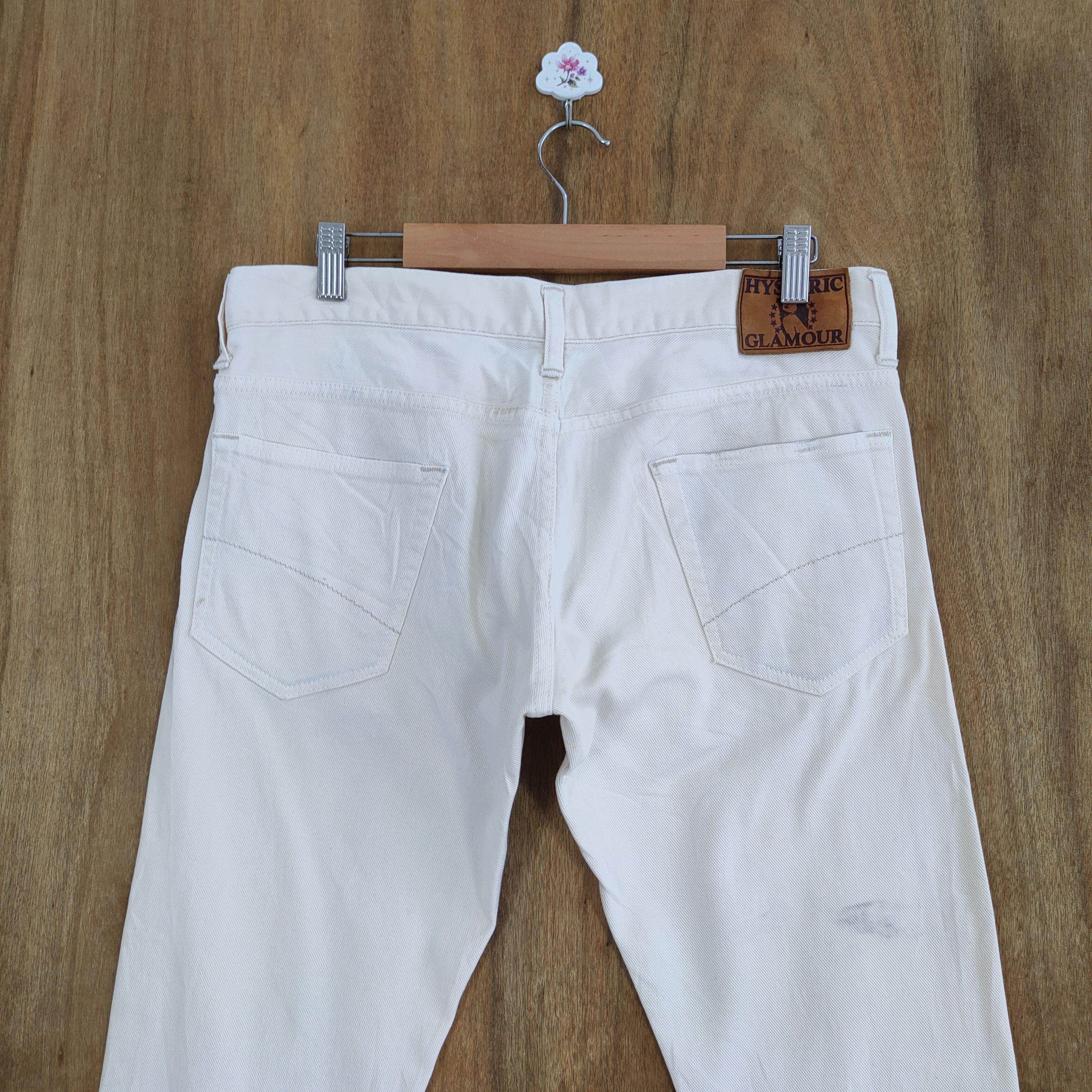Hysteric Glamour VINTAGE HYSTERIC GLAMOUR SKINNY FADED WHITE JEANS PANTS Size US 32 / EU 48 - 8 Thumbnail