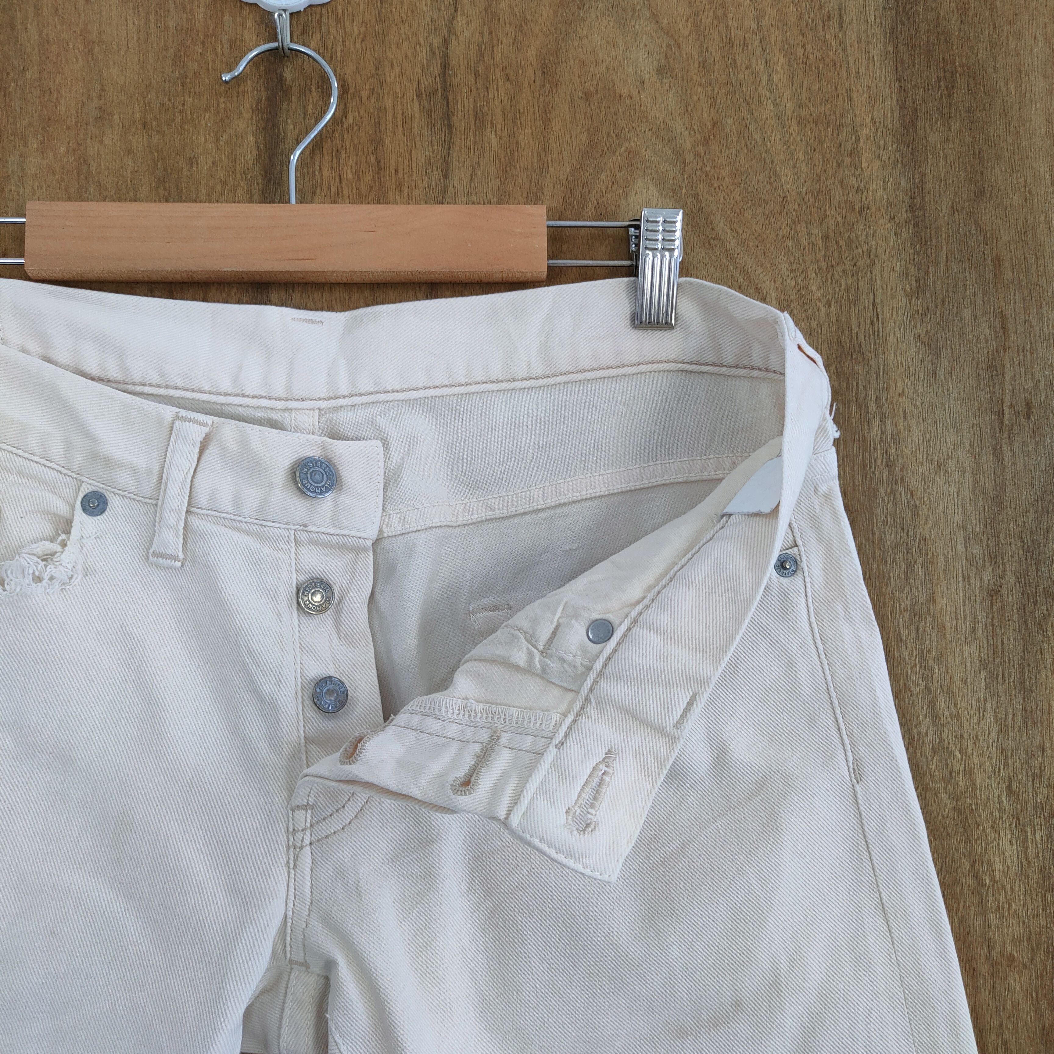 Hysteric Glamour VINTAGE HYSTERIC GLAMOUR SKINNY FADED WHITE JEANS PANTS Size US 32 / EU 48 - 11 Thumbnail