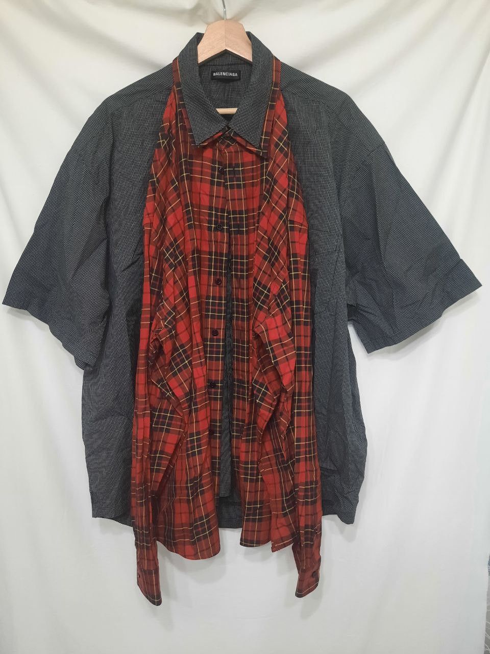 Balenciaga *New* FW17 AW17 Checkered Plaid Double Shirt Size US M / EU 48-50 / 2 - 1 Thumbnail