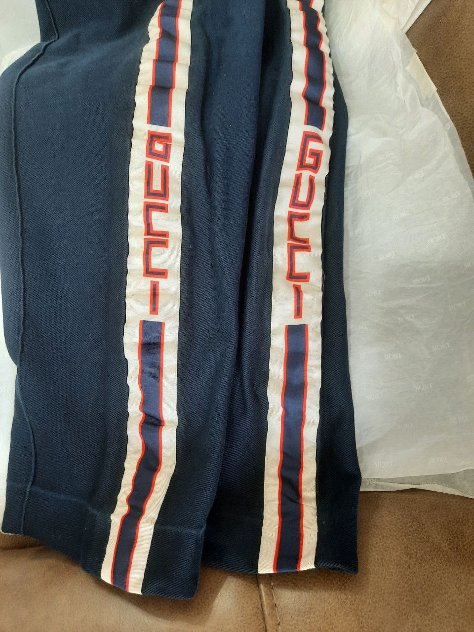 Gucci Technical Jersey Side Striped Logo Track Pants Size US 32 / EU 48 - 4 Thumbnail