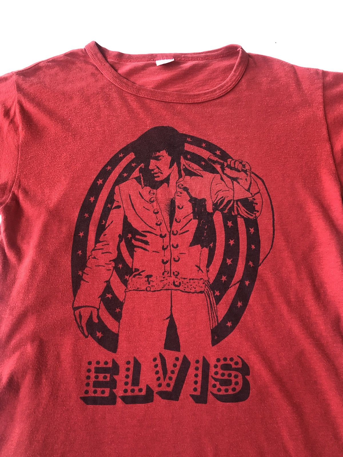 Band Tees Vintage 80s Elvis Presley 🕺 Legendary Red Shirt Size US S / EU 44-46 / 1 - 1 Thumbnail