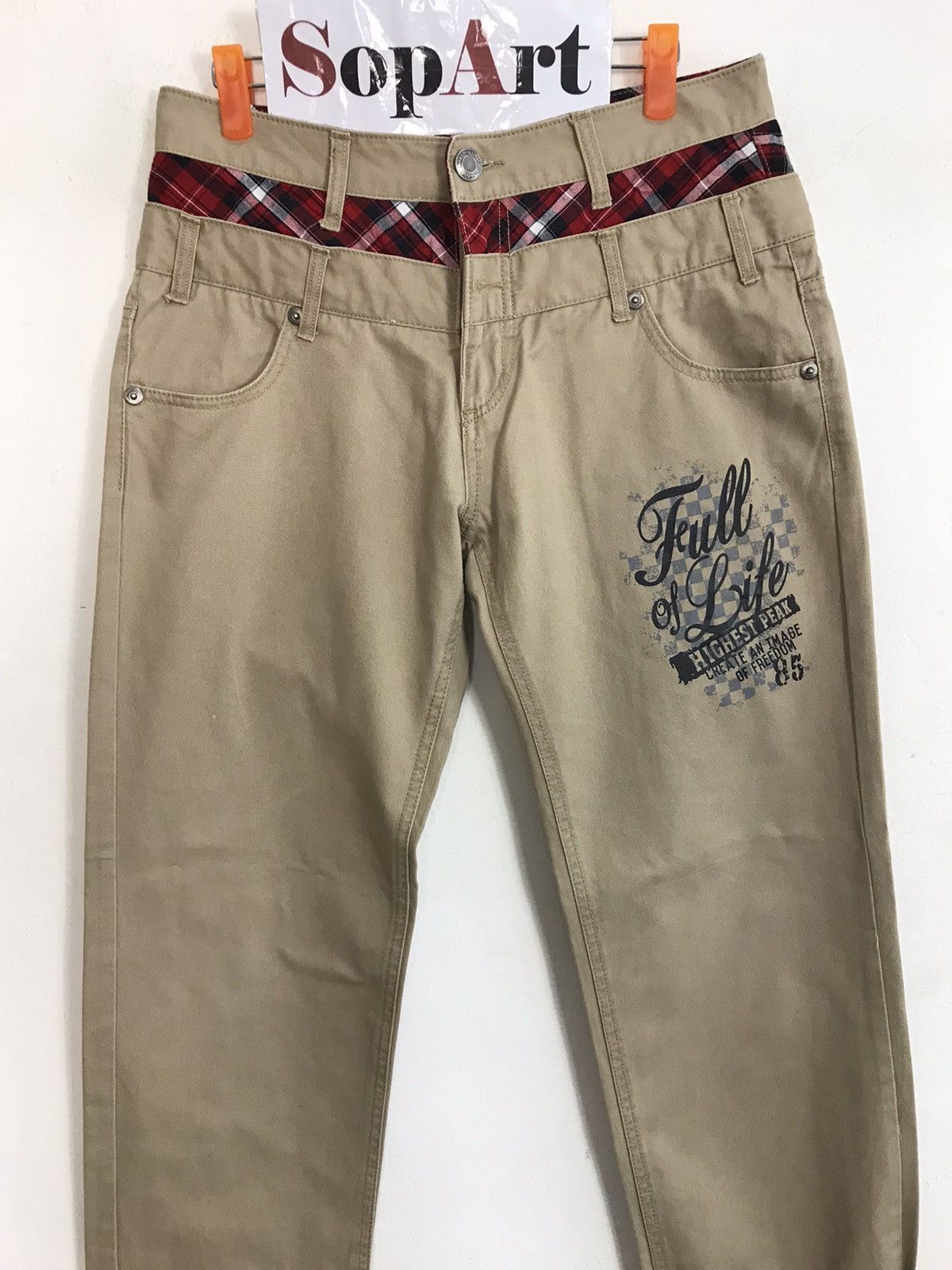 Japanese Brand Vintage Japanese Brand Double Waist Art Design Size US 31 - 3 Thumbnail