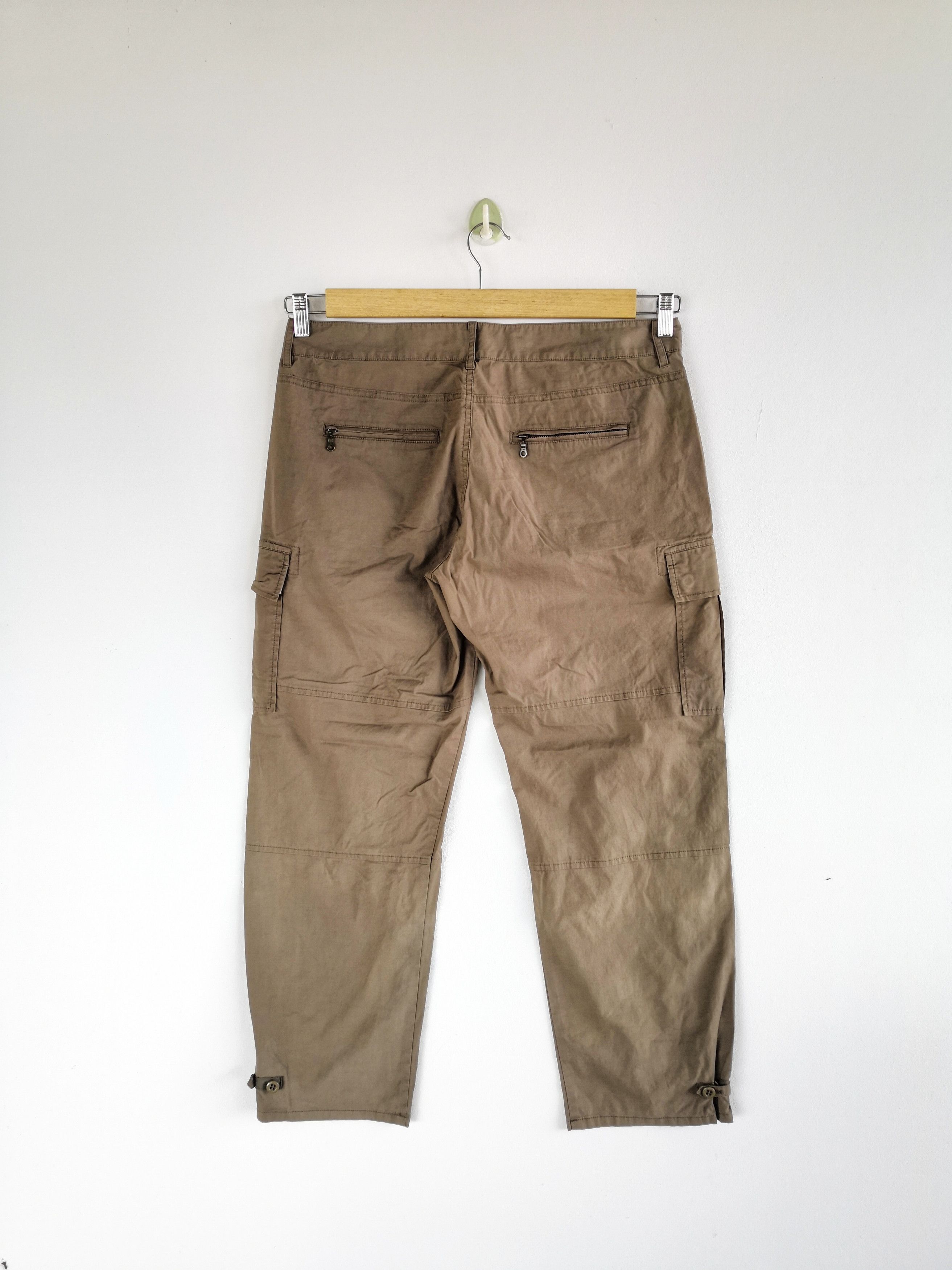 Japanese Brand × Vintage Japanese Kumikyoku Cargo Pants Multi Pocket Parachute Pants Size US 34 / EU 50 - 2 Thumbnail