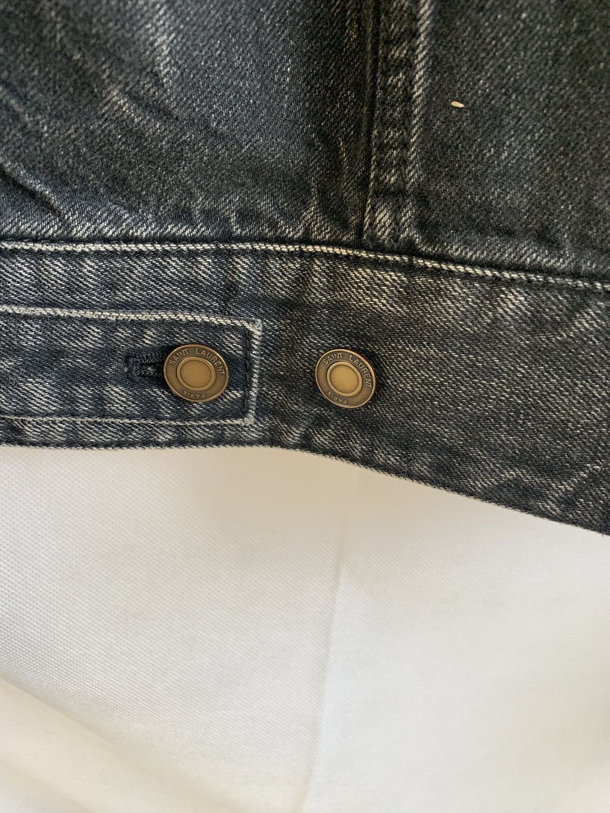 Saint Laurent Paris Waiting Sunset Denim Jacket in Shadow Deep Black Size US L / EU 52-54 / 3 - 6 Thumbnail