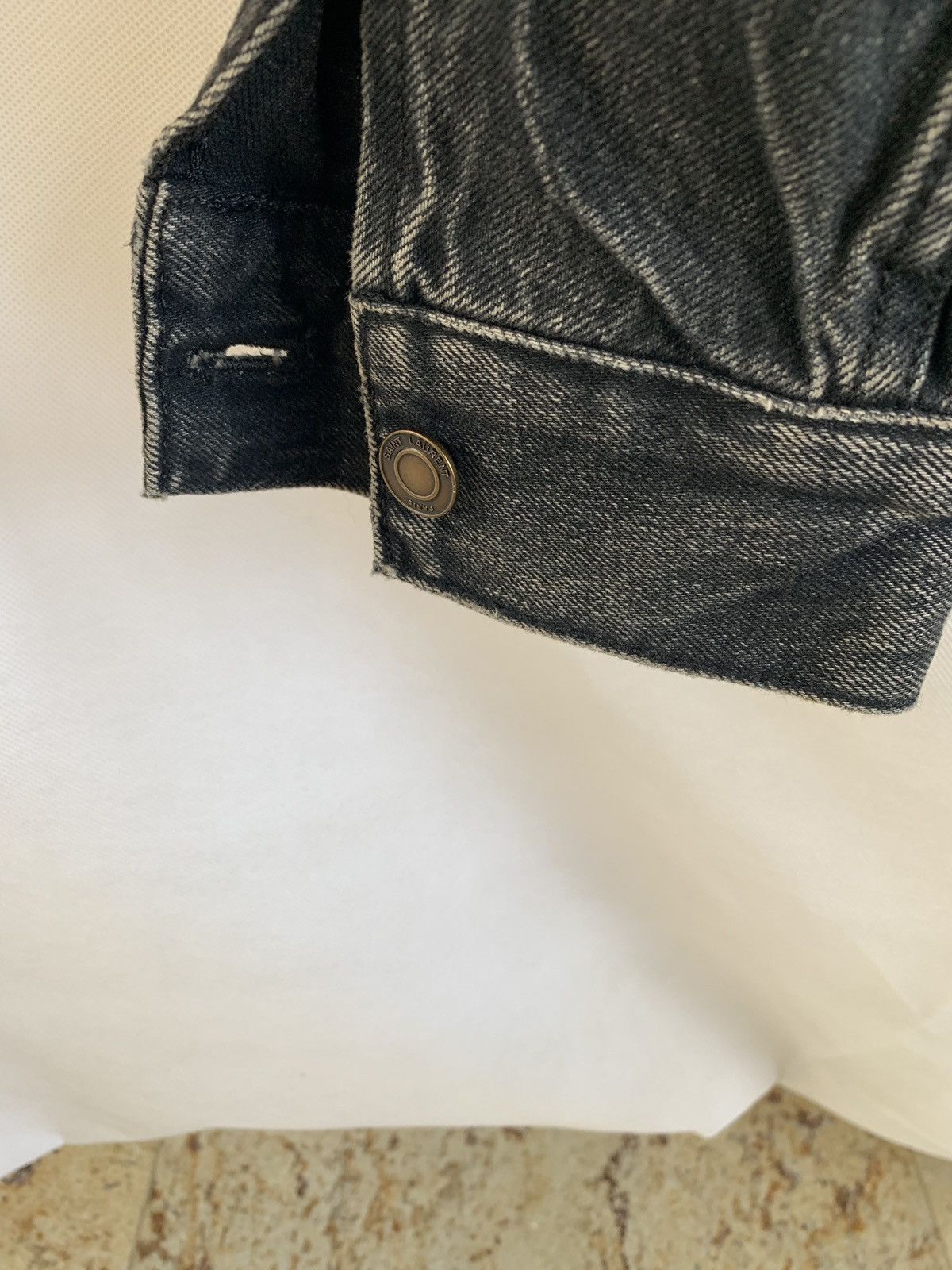 Saint Laurent Paris Waiting Sunset Denim Jacket in Shadow Deep Black Size US L / EU 52-54 / 3 - 5 Thumbnail