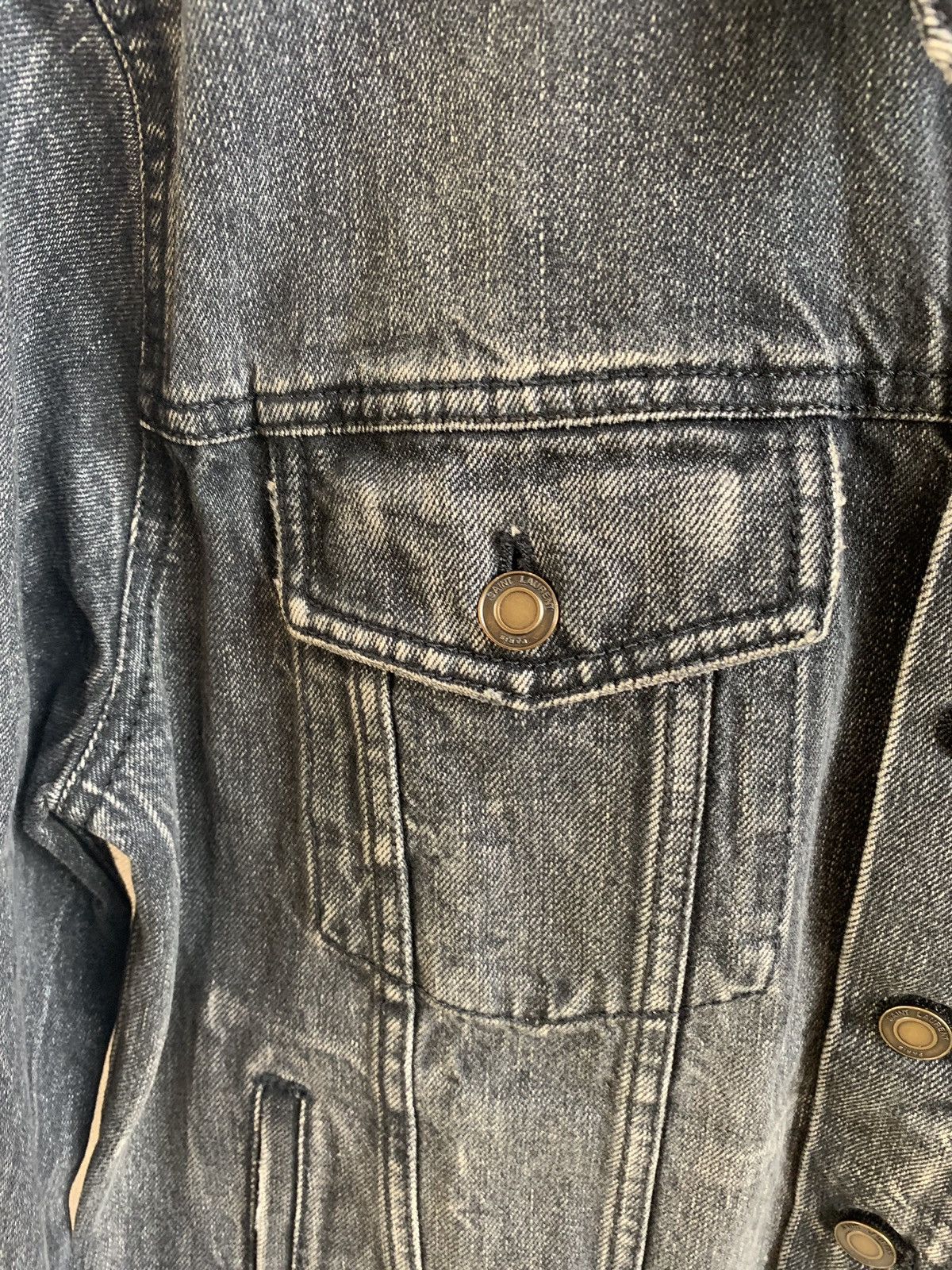 Saint Laurent Paris Waiting Sunset Denim Jacket in Shadow Deep Black Size US L / EU 52-54 / 3 - 9 Thumbnail