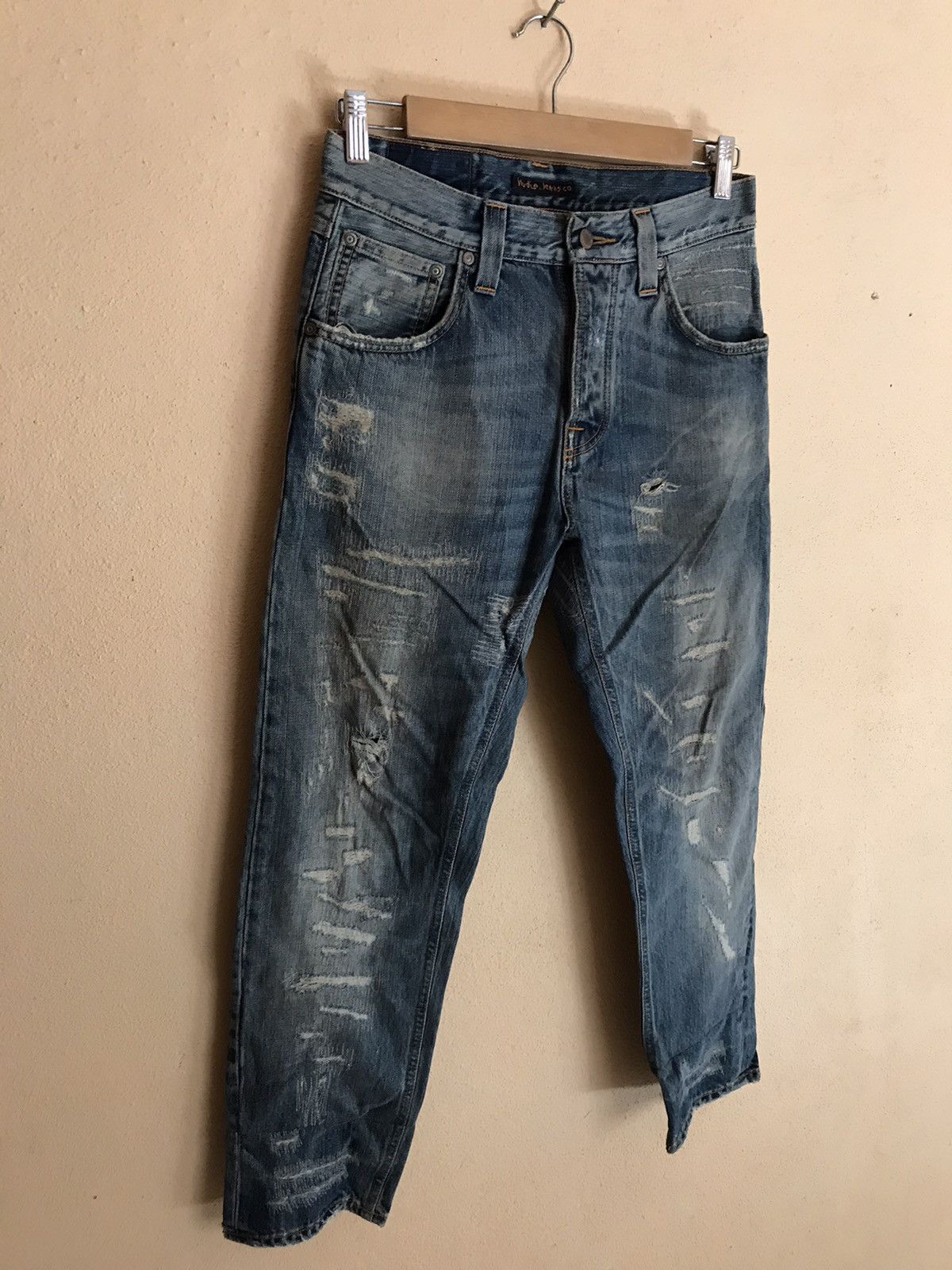 Nudie Jeans Nudie Jeans Co. Distressed denim sashiko kurt cobain style Size US 28 / EU 44 - 3 Thumbnail