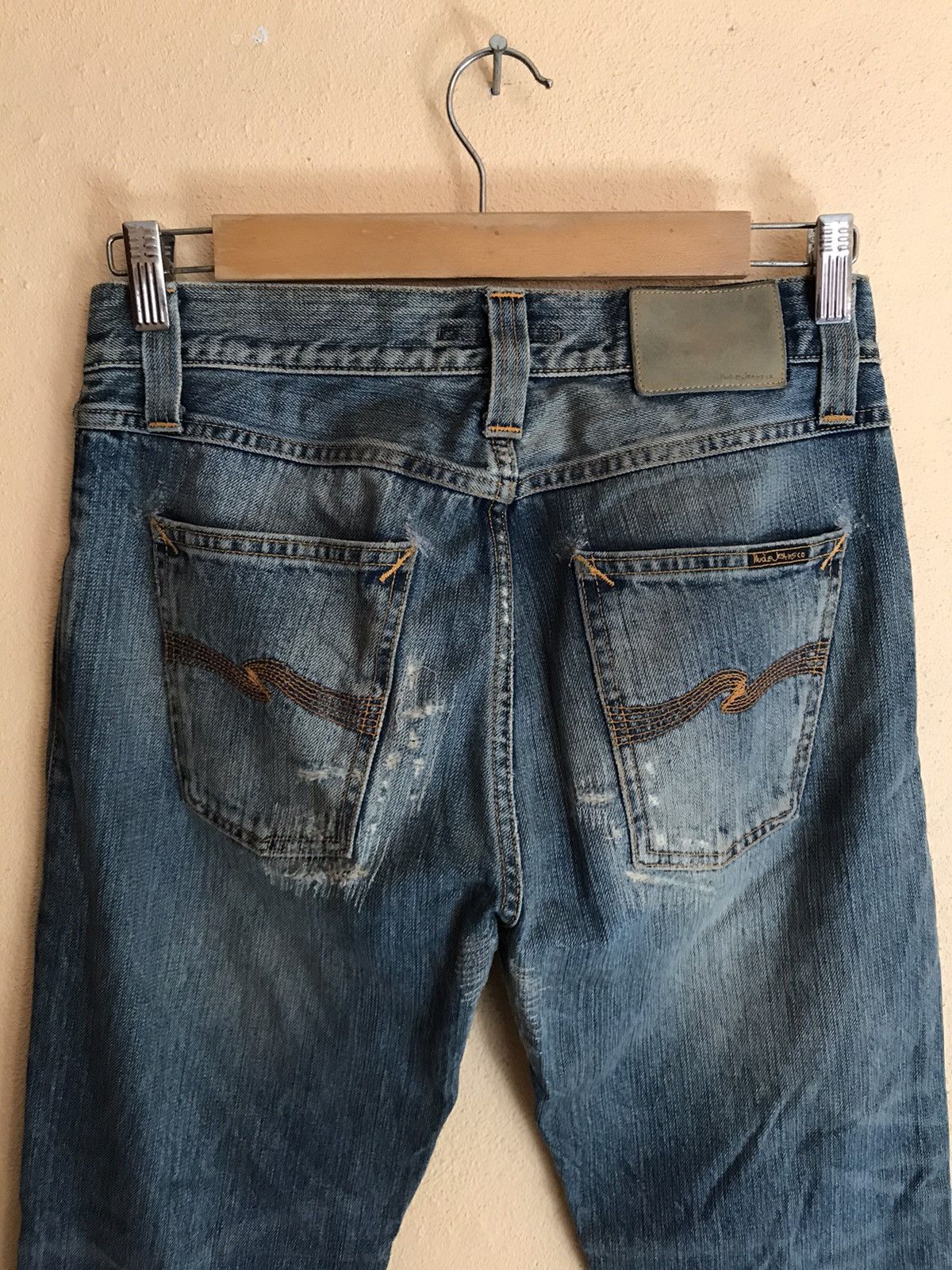 Nudie Jeans Nudie Jeans Co. Distressed denim sashiko kurt cobain style Size US 28 / EU 44 - 6 Thumbnail