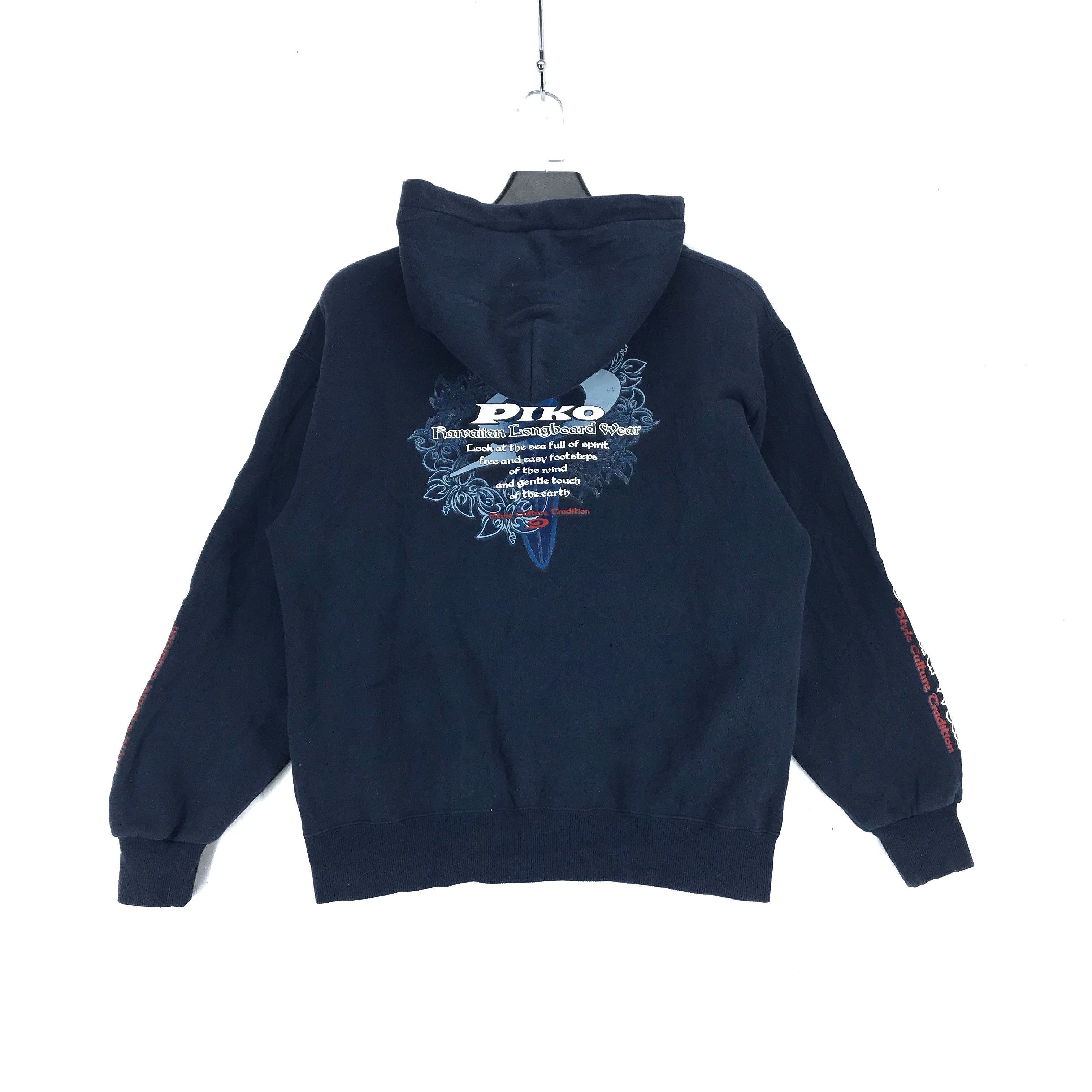 Vintage PIKO Hawaiian Longboard Wear Big Logo ZipUp Hoodie #2658-85 Size US M / EU 48-50 / 2 - 1 Thumbnail