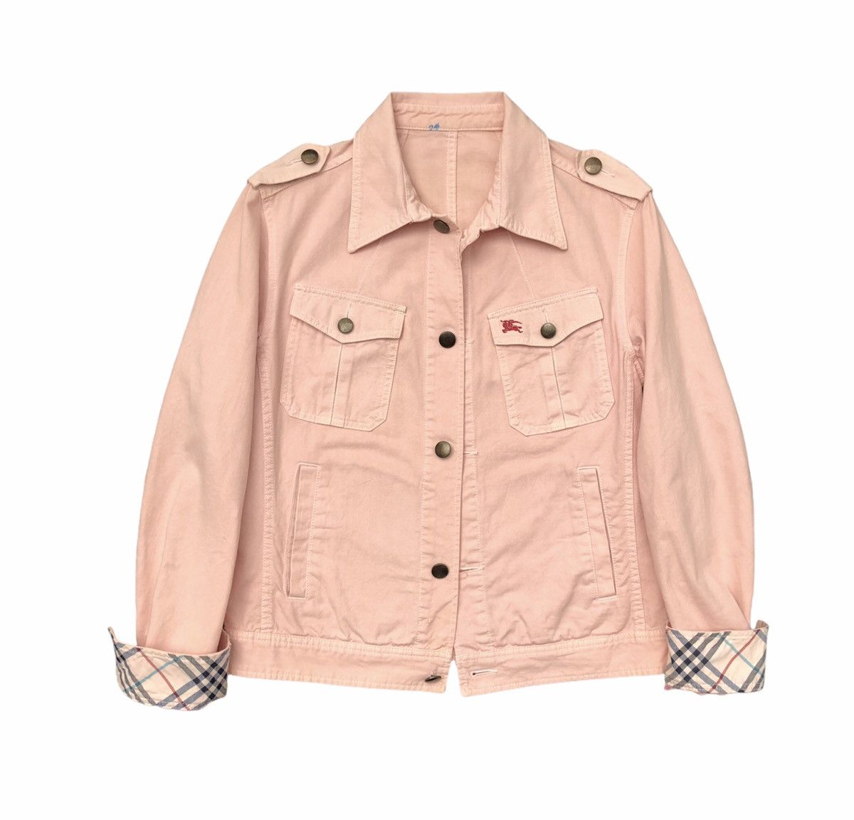 Burberry Burberry Blue Label Peach Denim Jacket Size US M / EU 48-50 / 2 - 4 Thumbnail