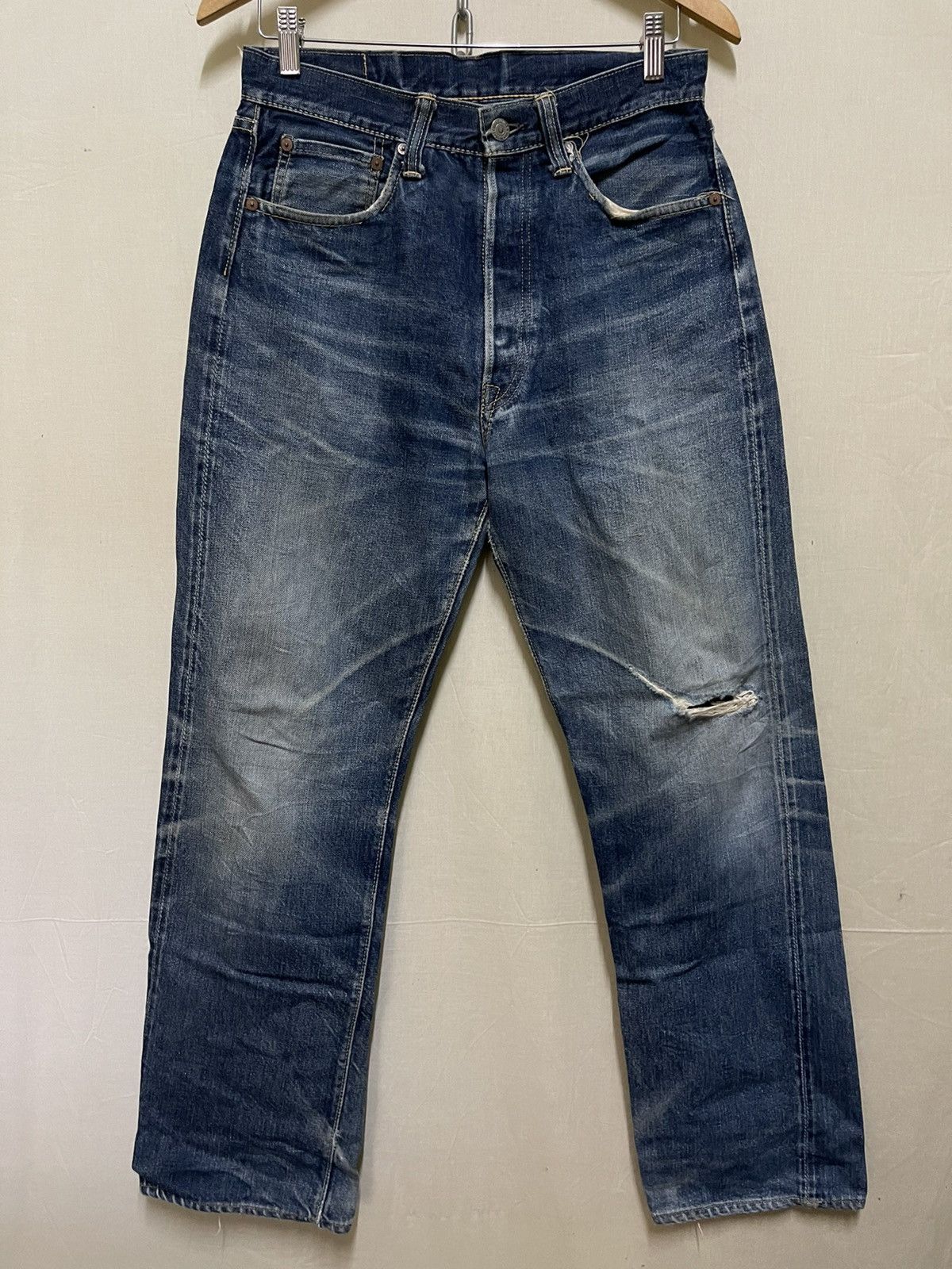 Vintage Warehouse Japan Distressed Jeans Selvedge Size US 30 / EU 46 - 1 Thumbnail