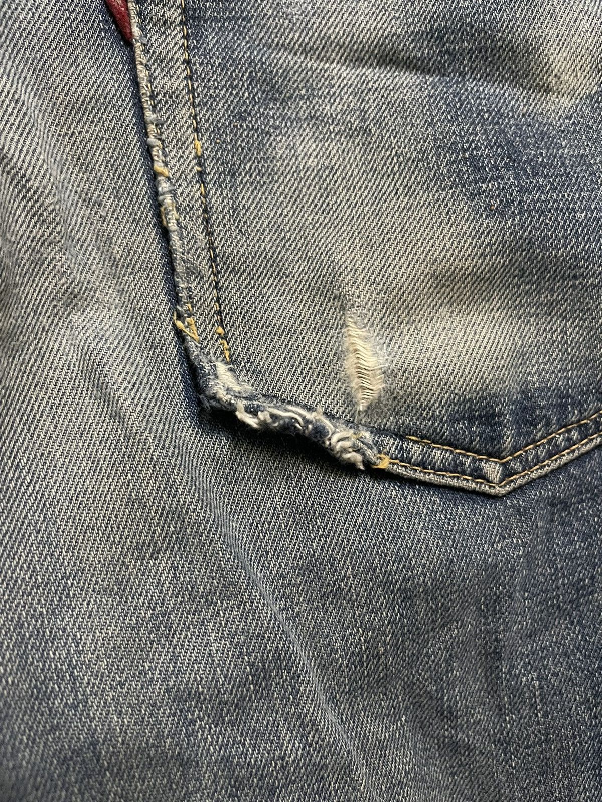 Vintage Warehouse Japan Distressed Jeans Selvedge Size US 30 / EU 46 - 14 Thumbnail