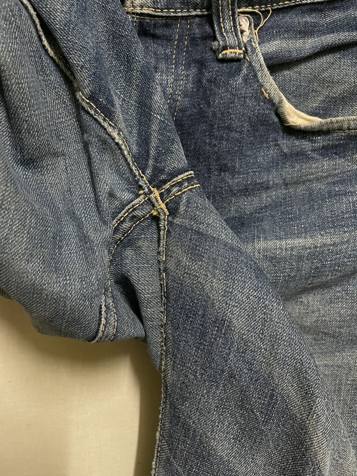Vintage Warehouse Japan Distressed Jeans Selvedge Size US 30 / EU 46 - 9 Thumbnail