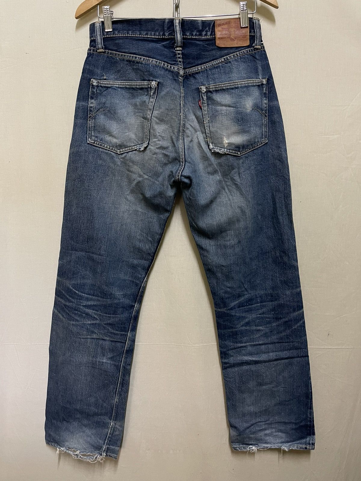 Vintage Warehouse Japan Distressed Jeans Selvedge Size US 30 / EU 46 - 10 Thumbnail