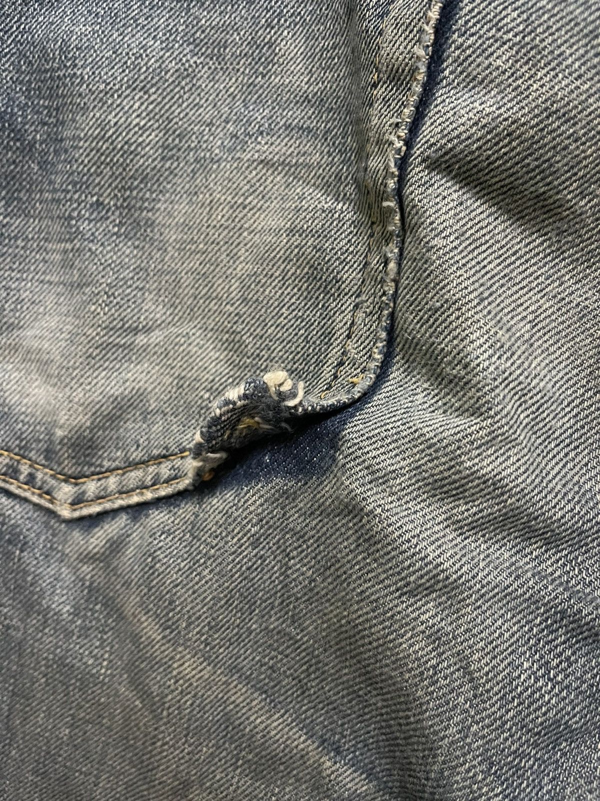 Vintage Warehouse Japan Distressed Jeans Selvedge Size US 30 / EU 46 - 15 Thumbnail