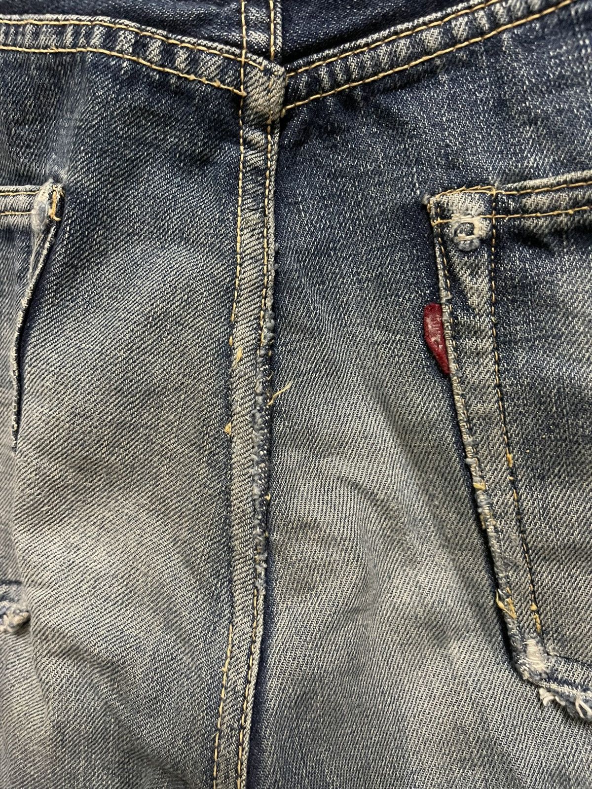 Vintage Warehouse Japan Distressed Jeans Selvedge Size US 30 / EU 46 - 13 Thumbnail