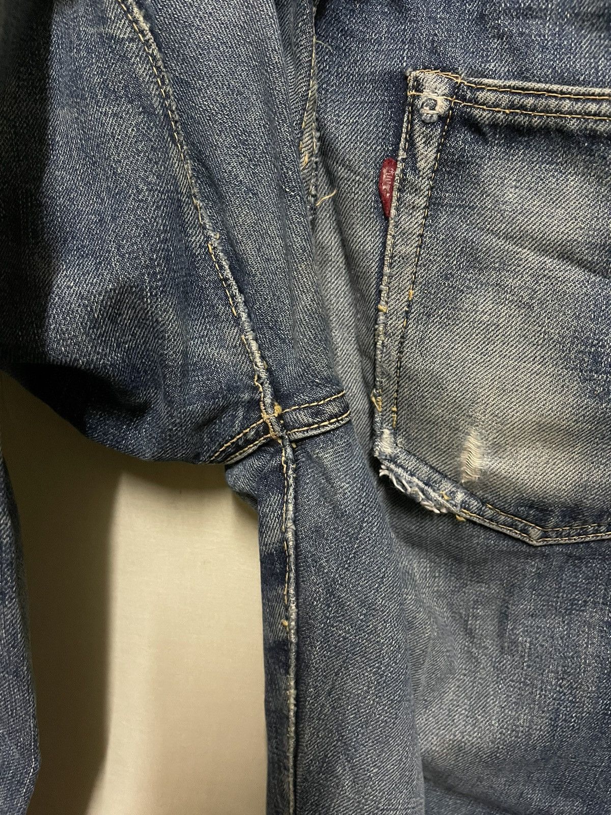 Vintage Warehouse Japan Distressed Jeans Selvedge Size US 30 / EU 46 - 16 Thumbnail