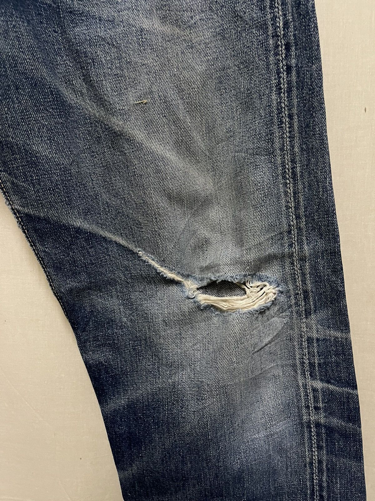 Vintage Warehouse Japan Distressed Jeans Selvedge Size US 30 / EU 46 - 4 Thumbnail