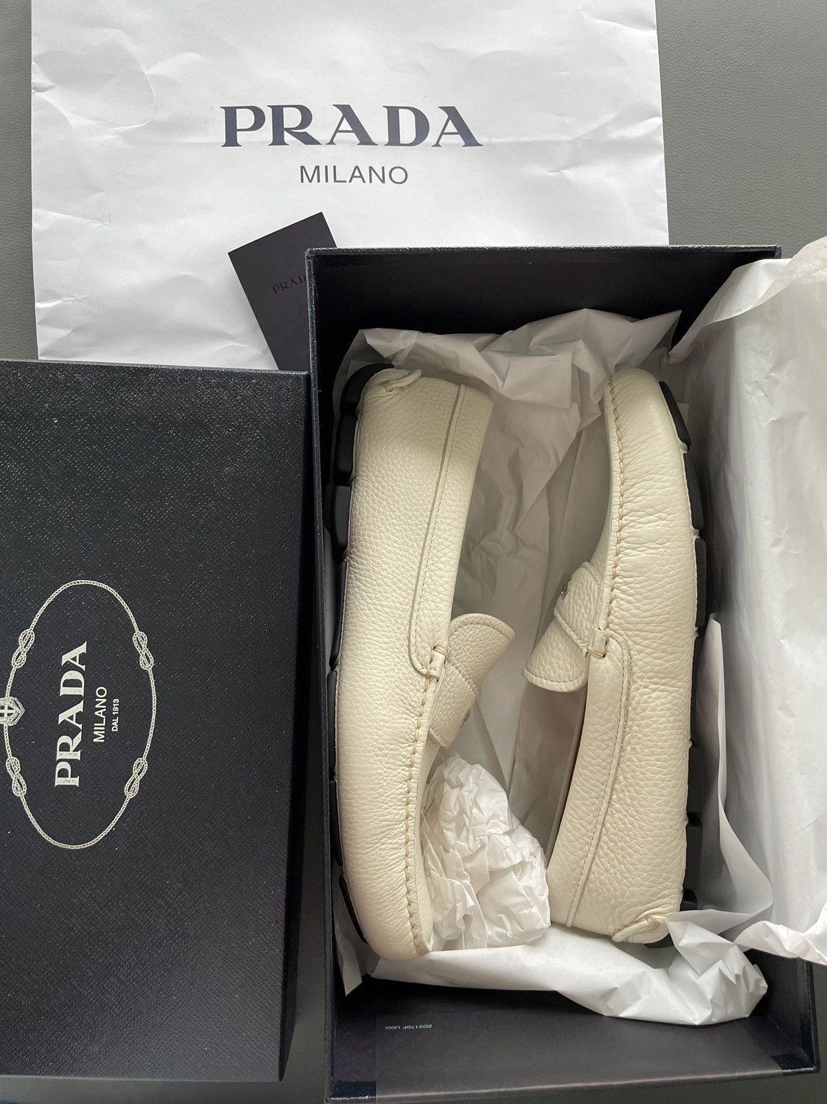 Prada Rare Limited Edition Iconic Prada Logo Leather Loafer Shoes Size US 8 / EU 41 - 9 Thumbnail