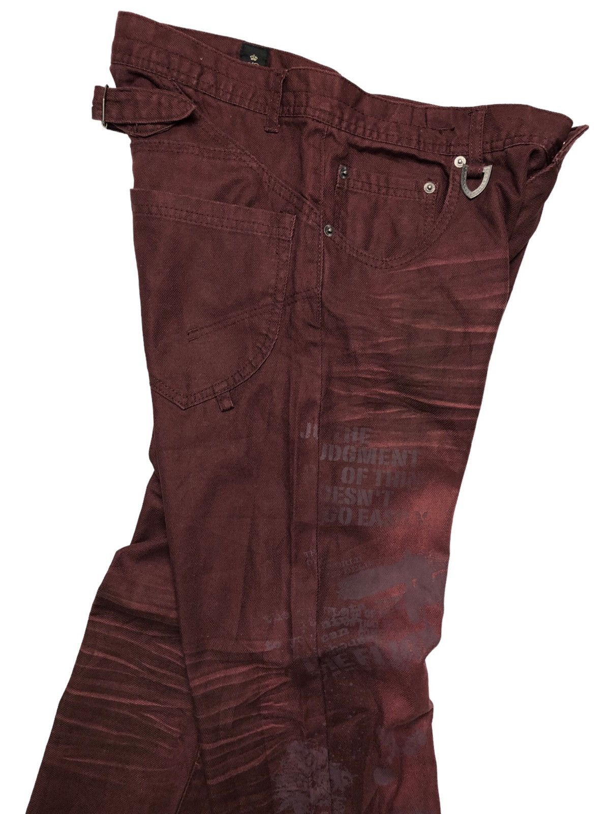 semanticdesign ❤️‍🔥 Semantic Design Buckle Wording flare pants ❤️‍🔥 Size US 32 / EU 48 - 13 Thumbnail
