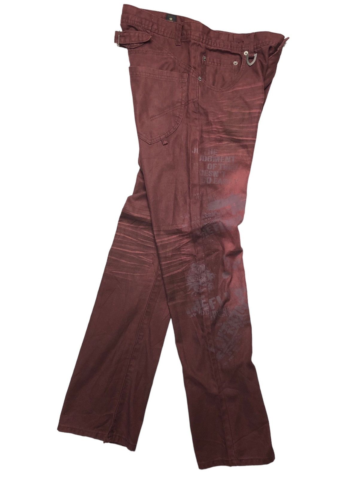 semanticdesign ❤️‍🔥 Semantic Design Buckle Wording flare pants ❤️‍🔥 Size US 32 / EU 48 - 3 Thumbnail